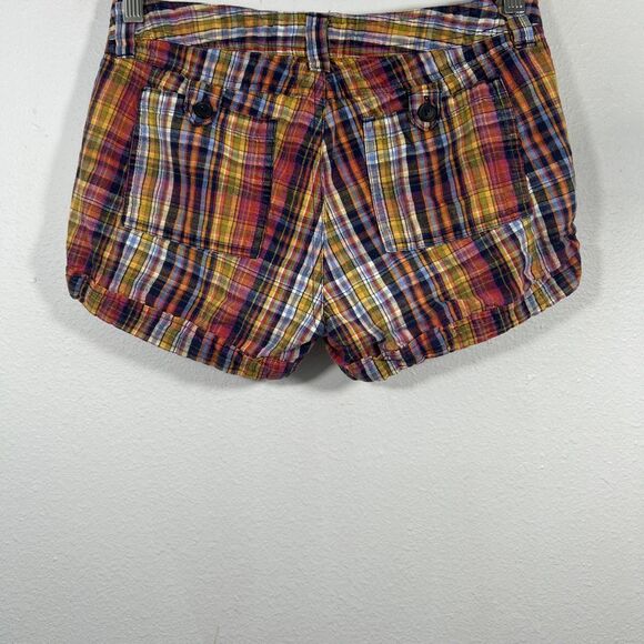 GAP Shorts Womens 4 Plaid Chino Rainbow‎ Colorful Preppy - Picture 2 of 6